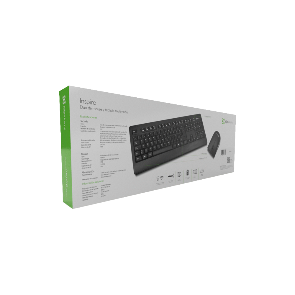 Teclado Con Mouse Wireless Klip Kck-265s Slim EspañOl/ Negro - Imagen 5