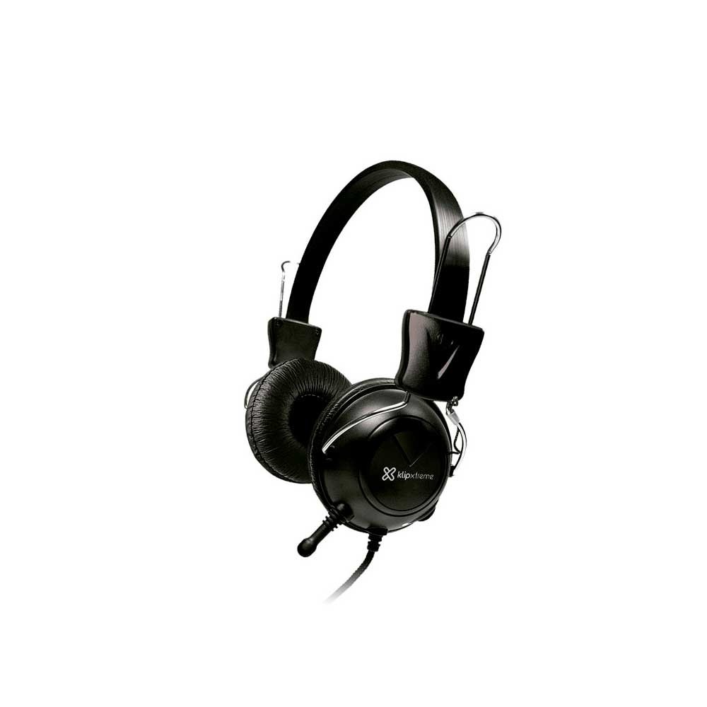Headset Ksh-320 Stereo With Mic Klip C/Cont Vol/3.5mm/2 Jack/Negro