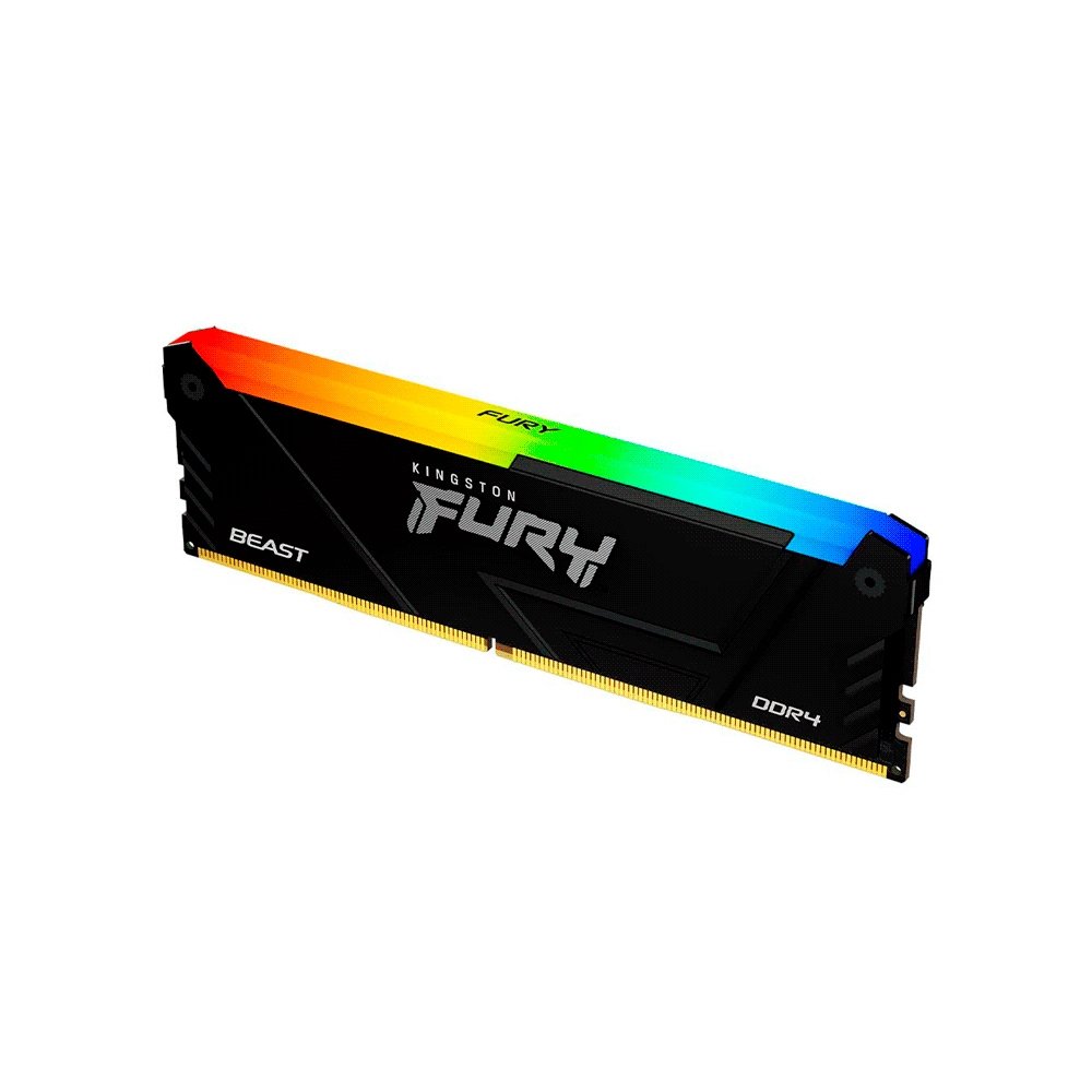 Memoria Ram Ddr4 32gb 3200 Kingston Fury Beast Bk Kf432c16bb2a/32 Rgb Xmp - Imagen 2