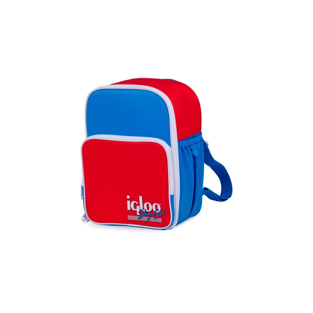 Mochila Termica Igloo 12 Latas Retro Rojo/Azul 63075 - Imagen 3