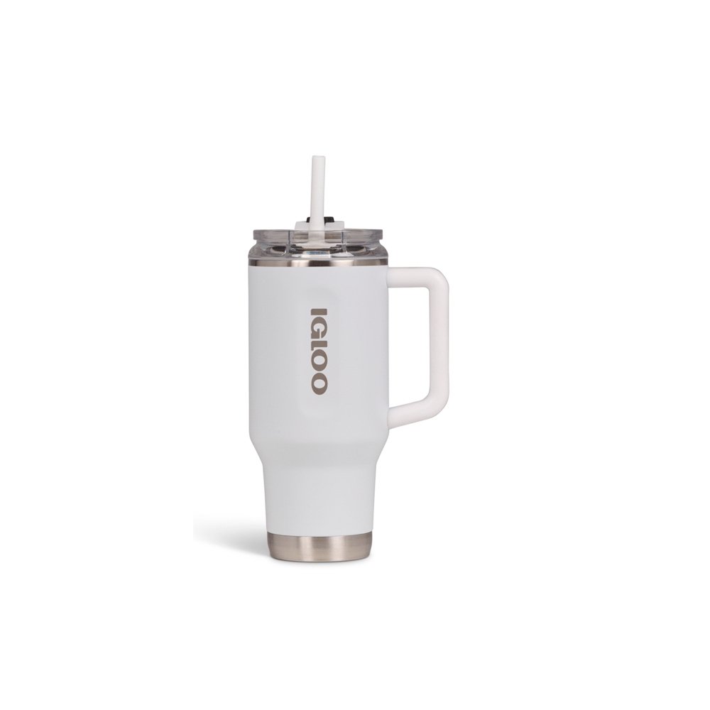 Vaso Termico Igloo 950ml Blanco C/Pajita 71221