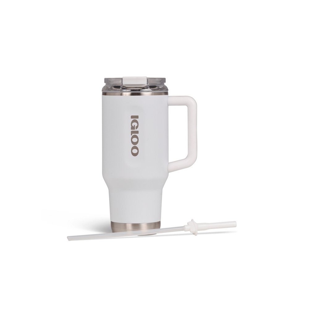 Vaso Termico Igloo 950ml Blanco C/Pajita 71221 - Imagen 4