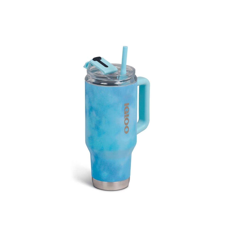 Vaso Termico Igloo 950ml Ice Dye Azul C/Pajita 71309 - Imagen 3