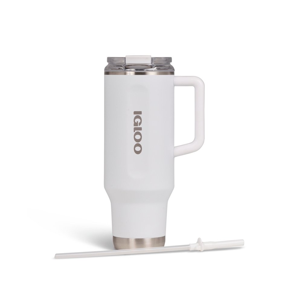 Vaso Termico Igloo 1.2 Litros Blanco C/Pajita 71226 - Imagen 4