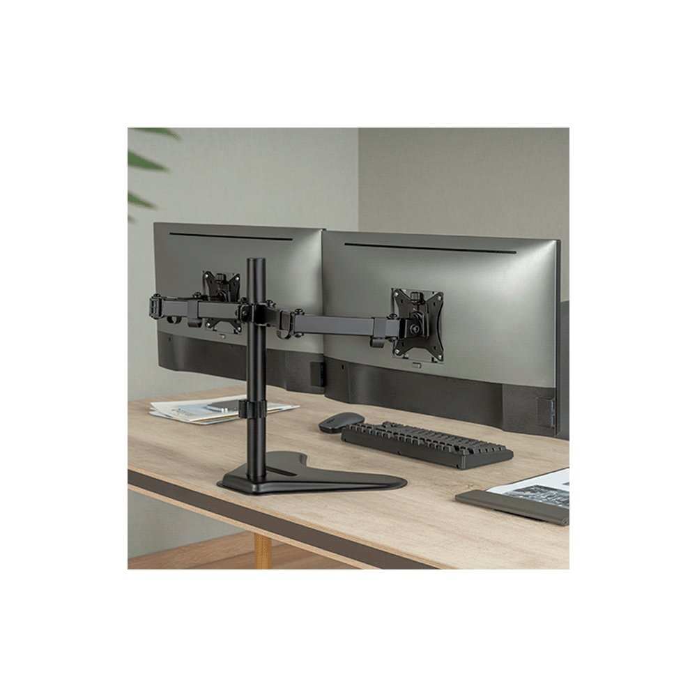 Soporte Para 2 Monitores Ftx Ftx66-T024 17" A 32" 9kg/Art/Inc45°/Gir90°/Rot180° - Imagen 2