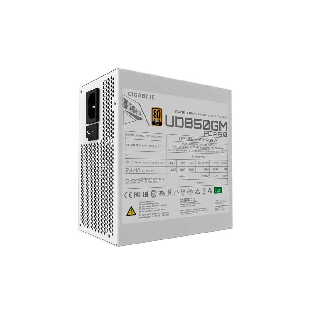 Fuente Gigabyte 850w 80plus Gold Full Modular Blanco Bivolt Gp-Ud850gm Pg5w - Imagen 2