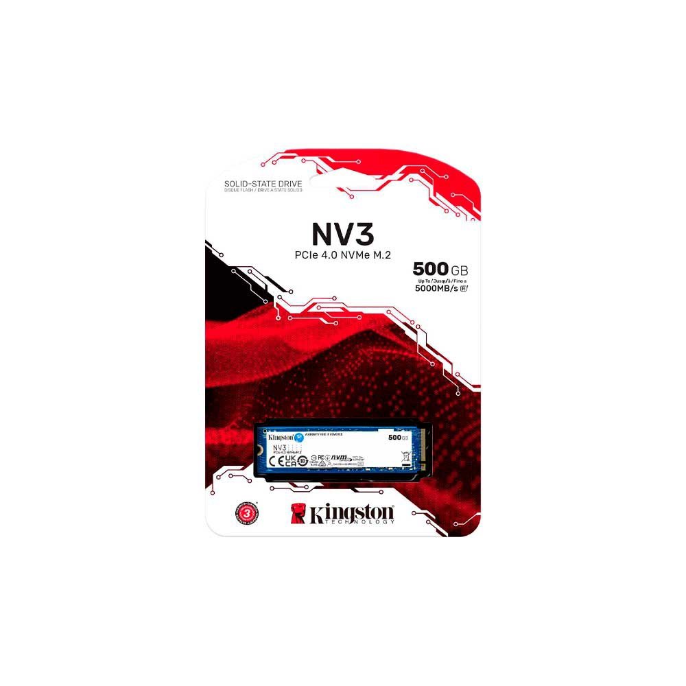 Ssd M.2 Nvme 500gb Kingston Snv3s/500g 5000/3000mb/S Pcie 4.0 - Imagen 3