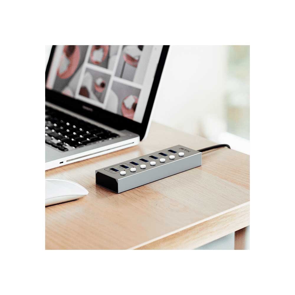 Hub Usb 3.0 De 7 Puertos Ftx-Hubu7-Ag 1m/5gbps/5v 1.5a - Imagen 2