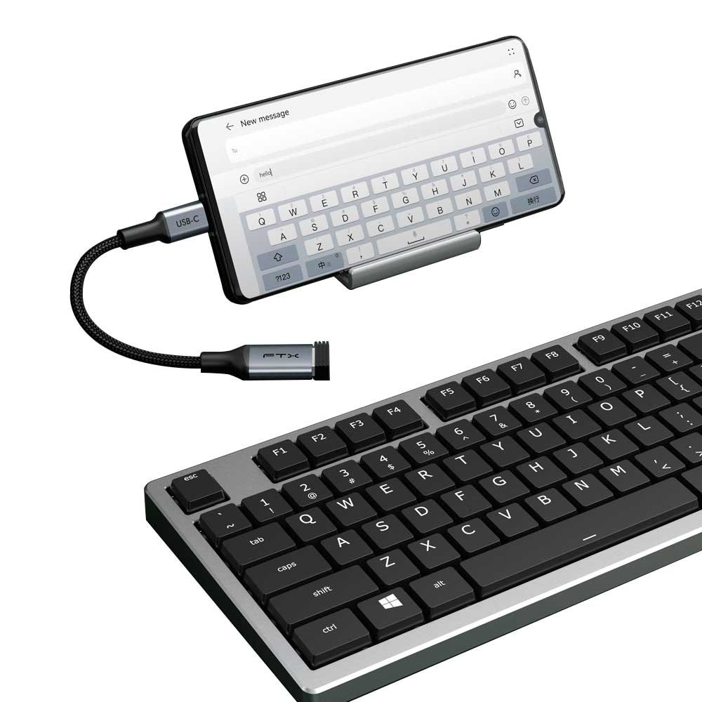 Adaptador Usb-C - Usb-A 3.0 M/H Ftx-Cmaf3.0-Ag0.15 5gbps/Gris - Imagen 2
