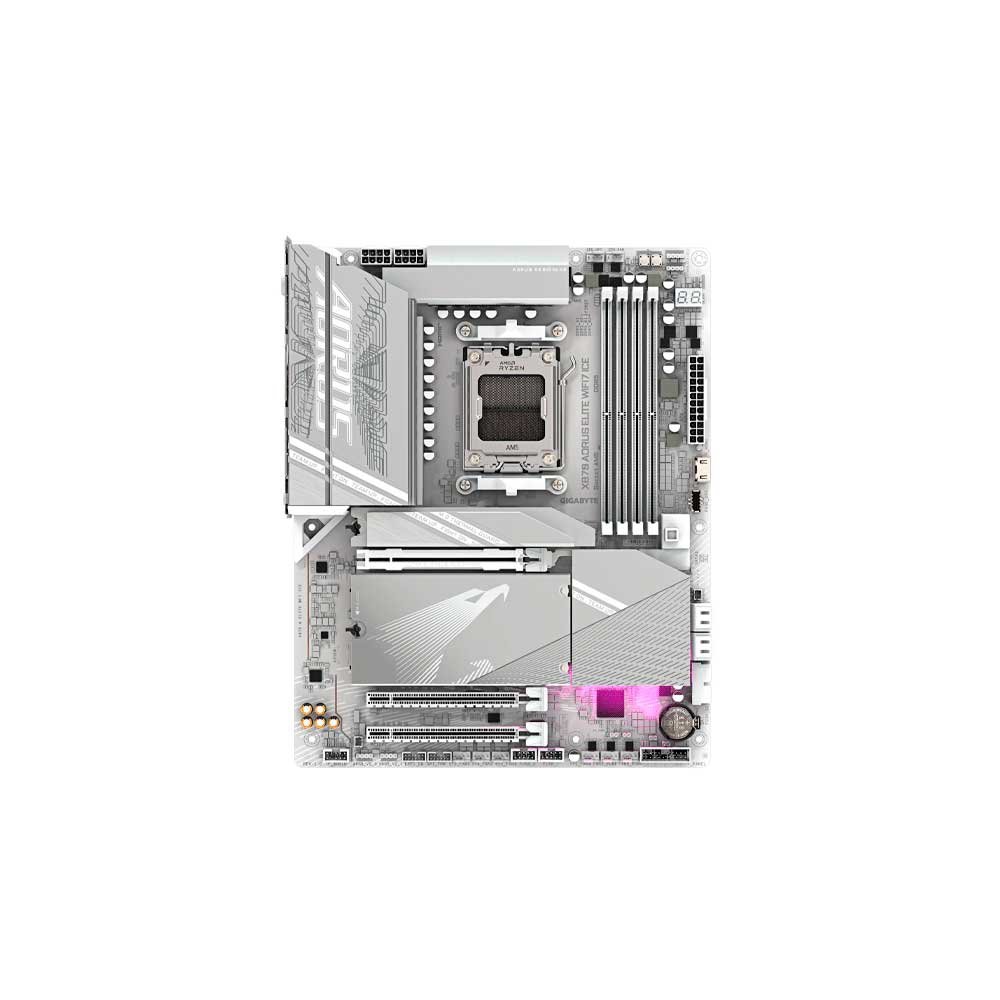 Placa Madre Gigabyte Am5 X870 Aorus Elite Wifi7 Ice Ddr5 S/R/Hdmi/4m2/Usb3.2/Atx - Imagen 2
