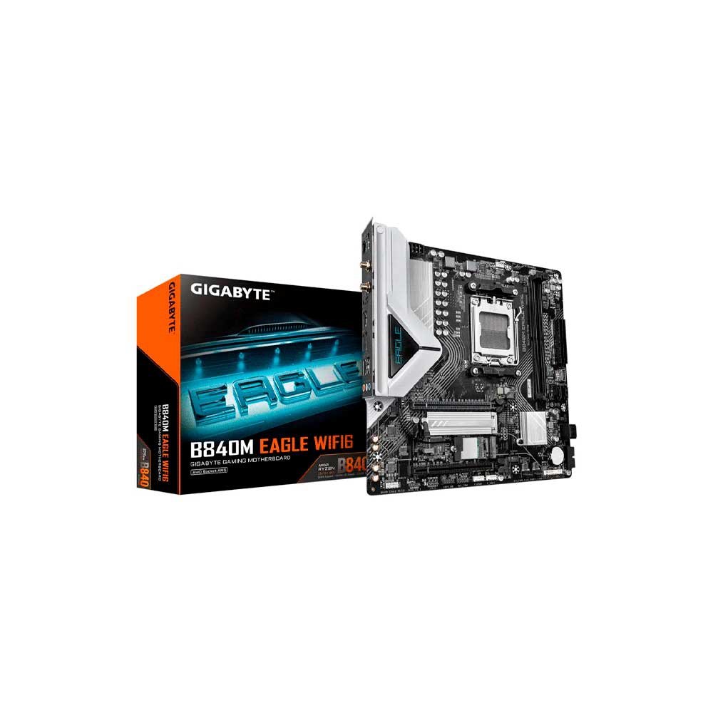 Placa Madre Gigabyte Am5 B840m Eagle Wifi6 Ddr5 S/R/Hdmi/Dp/2m2/Usb3.2/Matx