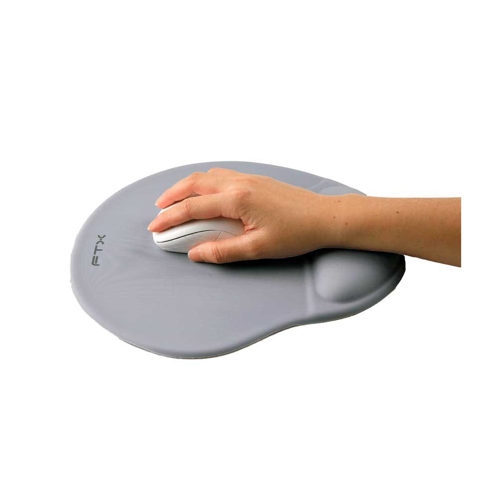 Mouse Pad Ftxmpg01-Gn 31x27cm Con Apoyo De MuñEca En Gel Gris - Imagen 4