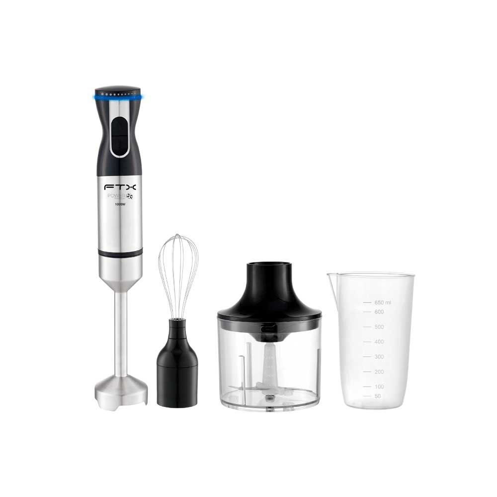 Mixer De Alimentos Ftx 1000w 220v 3 En 1 Con Vaso Inox Hb2-01
