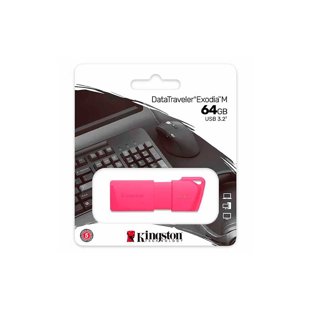Pendrive Kingston Datatraveler Exodia M 64gb Kc-U2l64-7ln Usb-A Rosa - Imagen 2