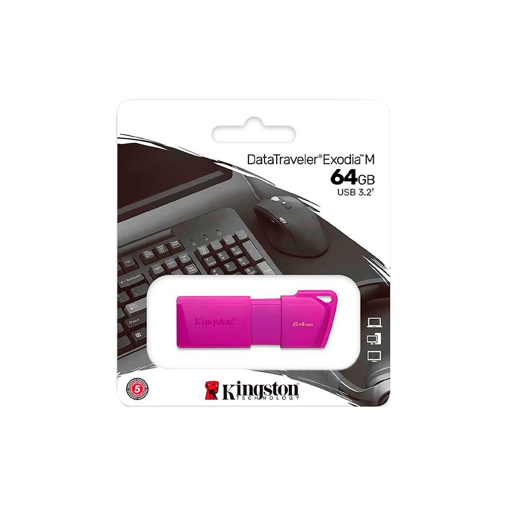 Pendrive Kingston Datatraveler Exodia M 64gb Kc-U2l64-7lp Usb-A Lila - Imagen 2