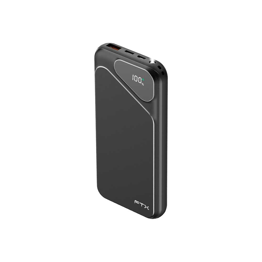 Cargador Portatil Ftx 10000mah 22.5w Pb-10lcd-Bk Power Bank Negro