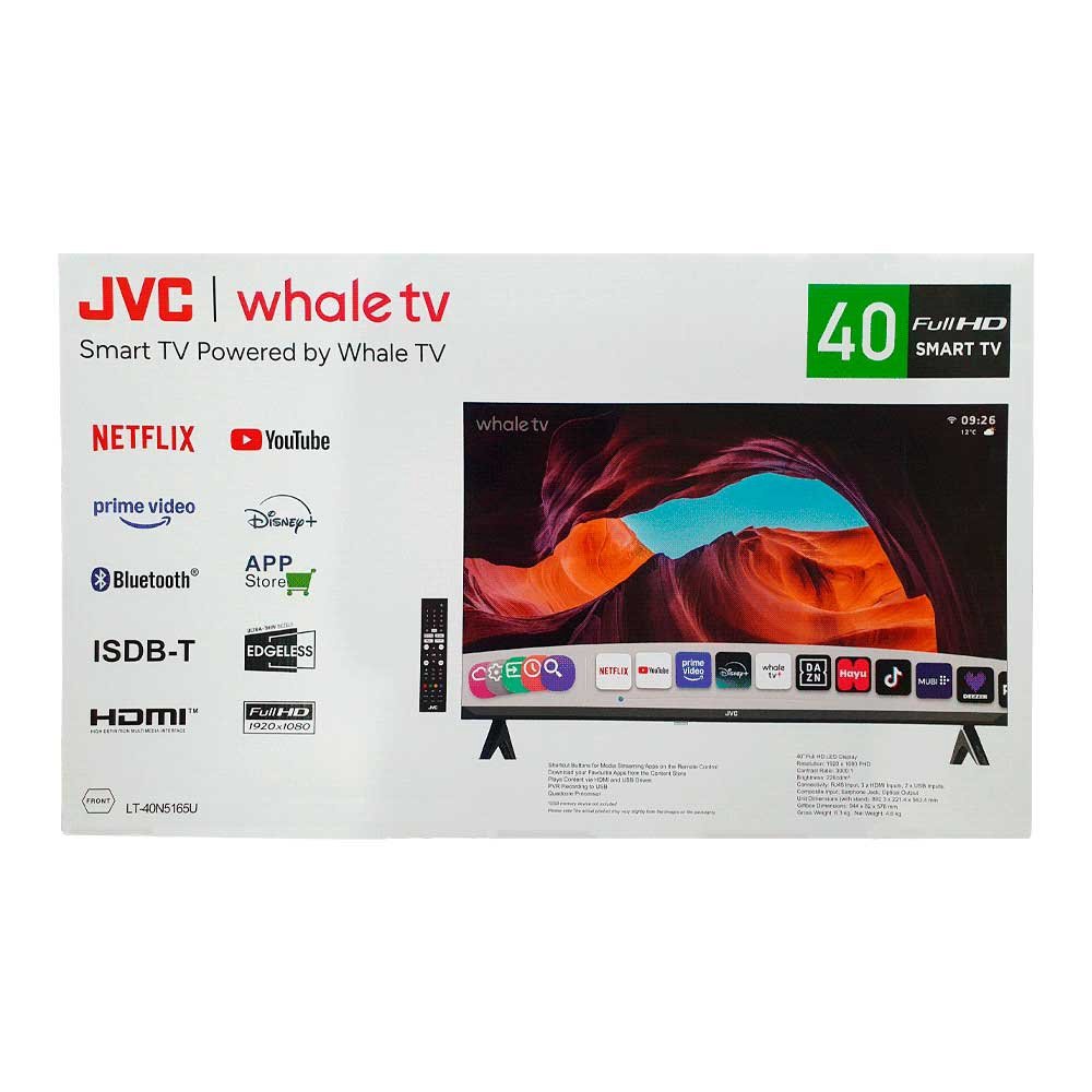 Televisor 40" Jvc Lt-40n5165u Fhd Opt/ Dig/ Bluetooth/ 3 Hdmi/ 2 Usb/ Red/ Whale Borde Inf - Imagen 5