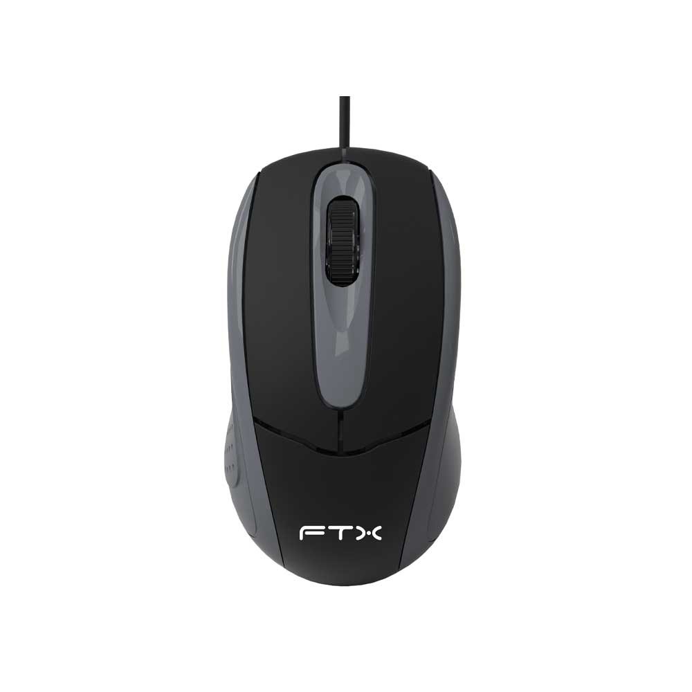 Mouse Ftx Usb Ftxm56 1000dpi/3 Botones/1.3m/Negro Y Gris