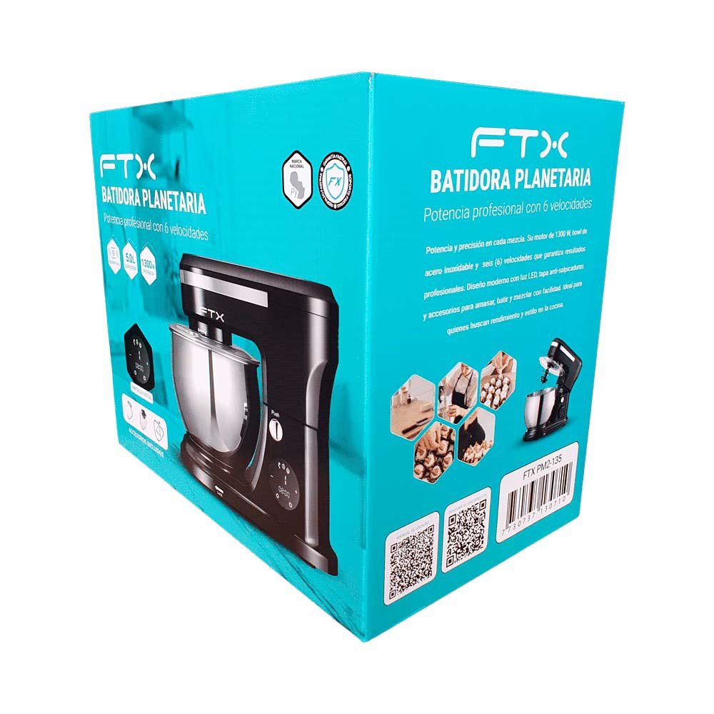 Batidora Planetaria Ftx 5l 1300w 220v Acero Inox Pm2-135 - Imagen 4
