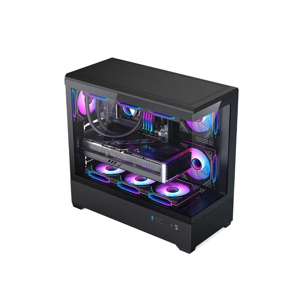 GABINETE GAMER FTX PCC-G11 VIDRIO TEMP 3 FAN EATX/ATX/MATX/ITX - Imagen 2
