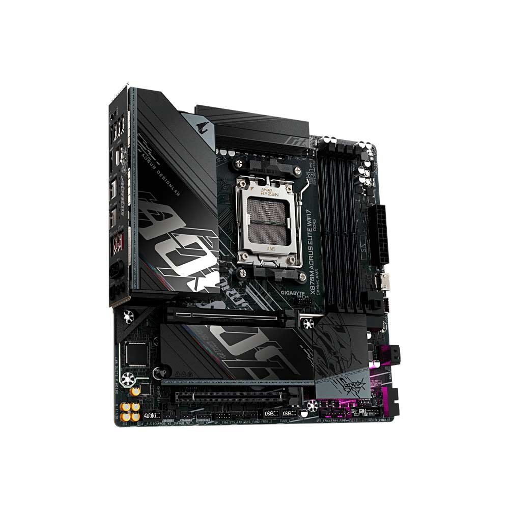 PLACA MADRE GIGABYTE AM5 X870M AORUS ELITE WIFI7 DDR5 S/R/HDMI/2M2/USB4/MATX - Imagen 4
