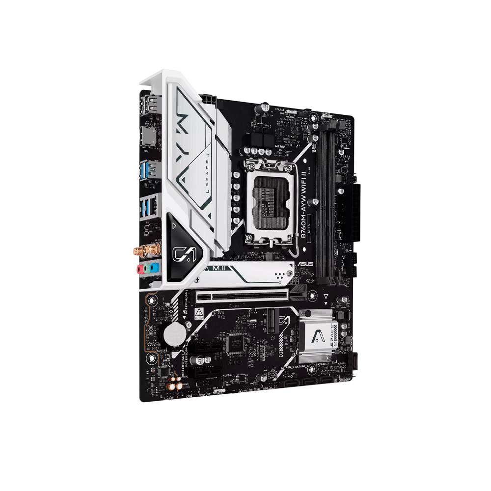 PLACA MADRE ASUS 1700 B760M-AYW WIFI D4 II S/R/HDMI/2M2/USB3.2/DDR4/MATX - Imagen 3