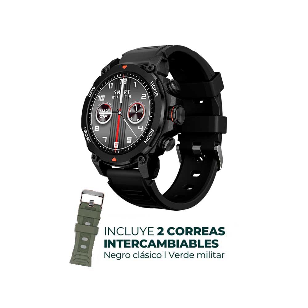 SMARTWATCH FTXG6-BB 57MM NEGRO + 1 CORREA VERDE GPS/ ANDROID/ IOS/ BT