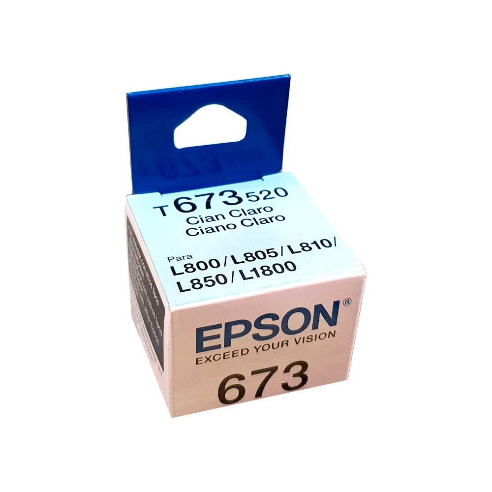 Tinta Epson T673 520 Light Ciano L8xx T673520-Al 70ml - Imagen 2