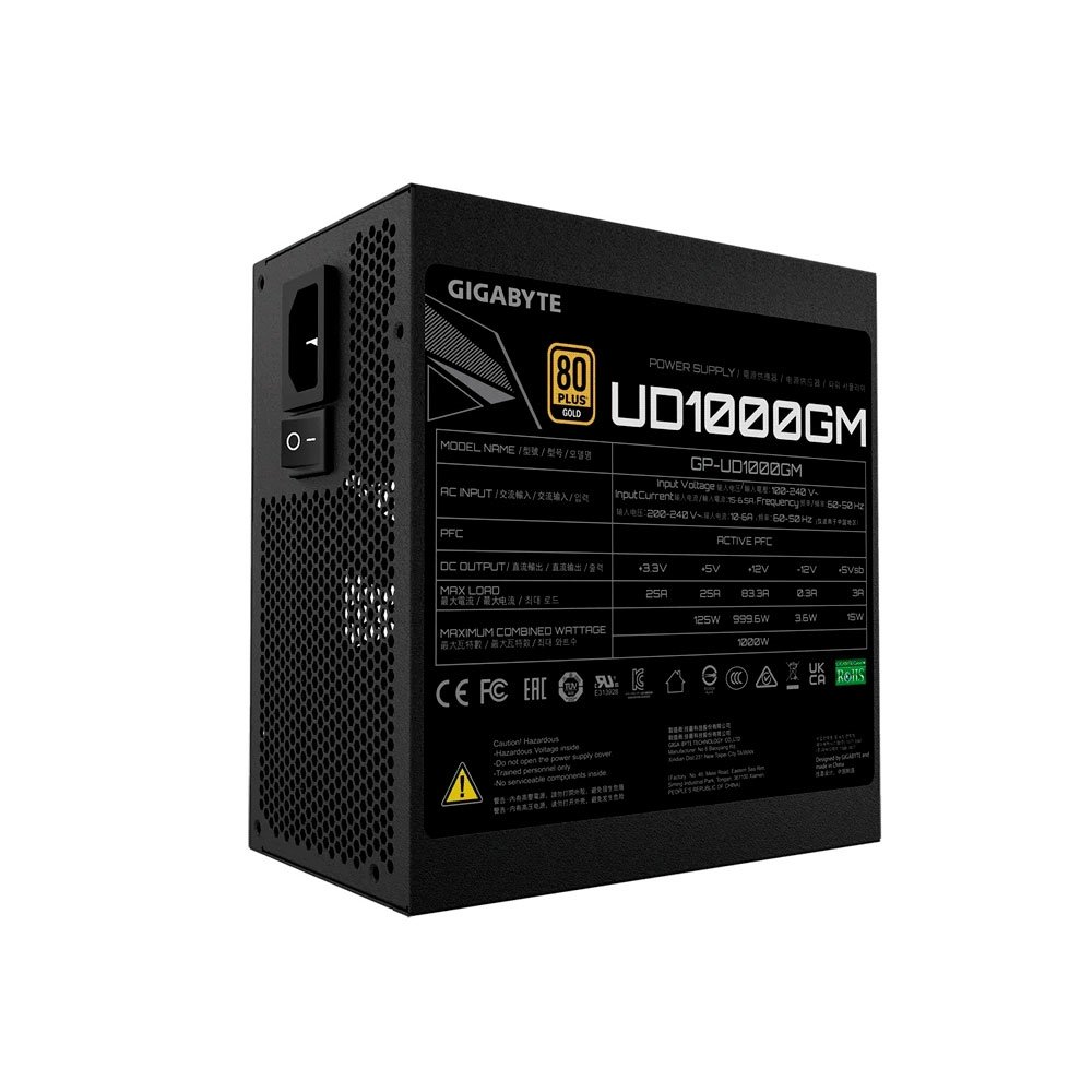 Fuente Gigabyte 1000w 80plus Gold Full Modular Bivolt Gp-Ud1000gm Pg5 - Imagen 4