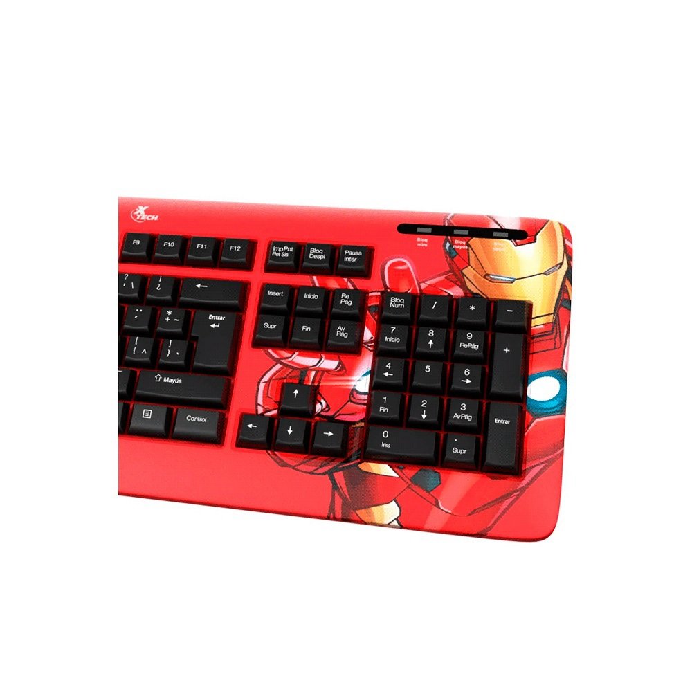 Teclado Xtech Usb Xtk-M401im Iron Man Esp/Rojo/Multimedia - Imagen 4