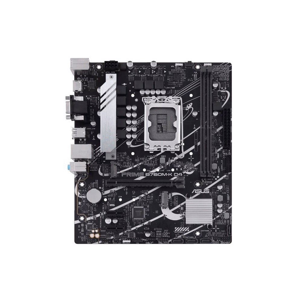 Placa Madre Asus 1700 Prime B760m-K D4 V/S/R/Hdmi/2m2/Usb3.2/Matx