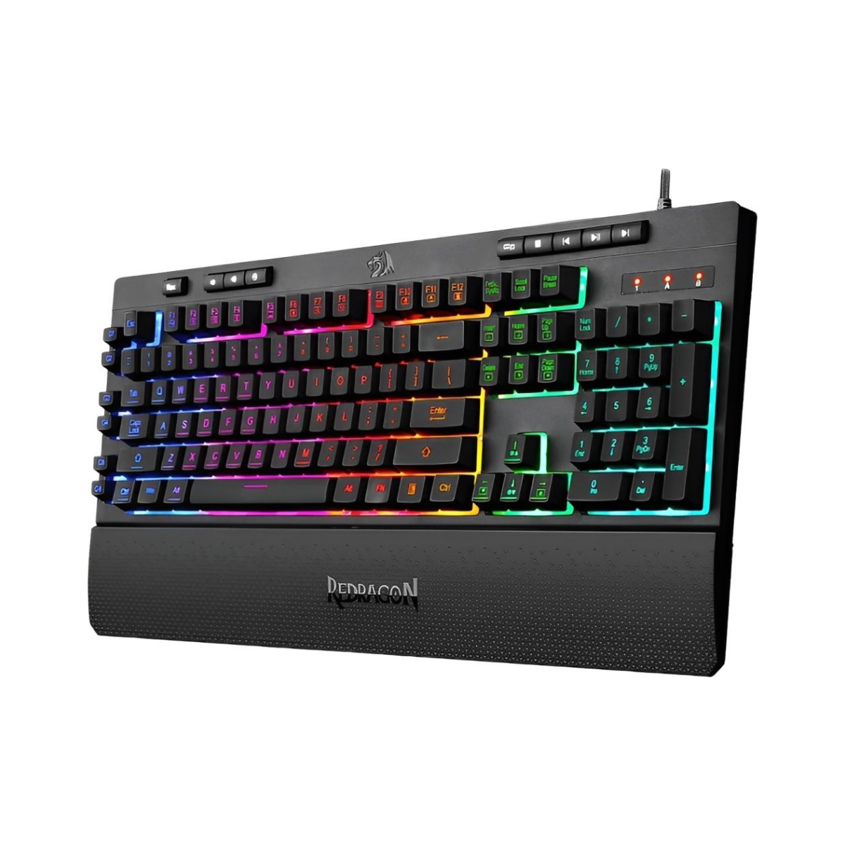 Teclado Gaming Redragon Shiva K512RGB-1 RGB Black Inglés